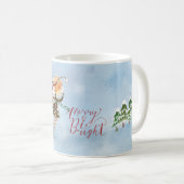 Whimsical Ginger Hair Ice Skater Holiday Kaffeetasse (VorderseiteRechts)
