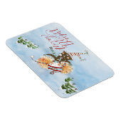 Whimsical Ginger Hair Ice Skater Holiday Magnet (Rechte Seite)