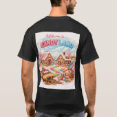 Whimsical Gingerbread Candy Land T-Shirt (Rückseite)