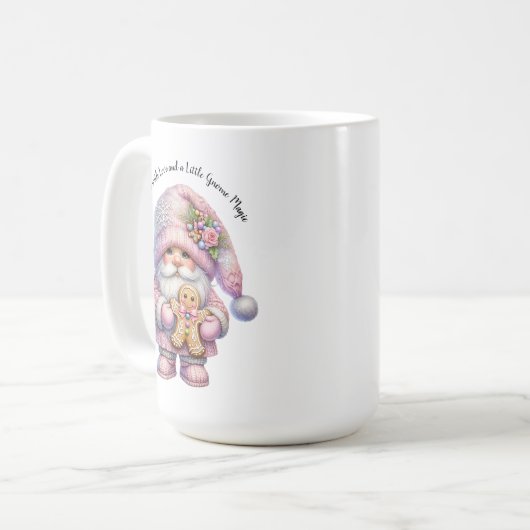 Whimsical Gingerbread Christmas Gnome Kaffeetasse (Vorderseite Links)