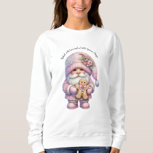 Whimsical Gingerbread Christmas Gnome Sweatshirt (Vorderseite)