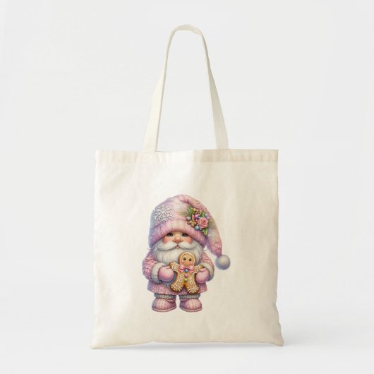 Whimsical Gingerbread Christmas Gnome Tragetasche (Vorne)
