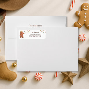 Whimsical Gingerbread Cowboy Weihnachtsrückgabe Ad
