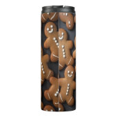 Whimsical Gingerbread Men Array Thermosbecher (Rückseite)