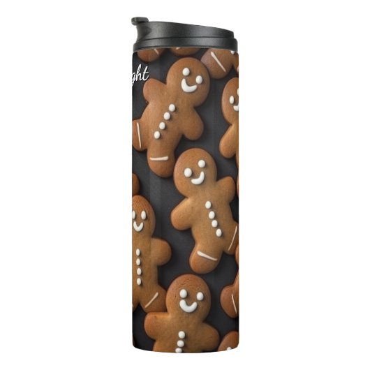 Whimsical Gingerbread Men Array Thermosbecher (Nach rechts gedreht)