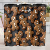 Whimsical Gingerbread Men Array Thermosbecher