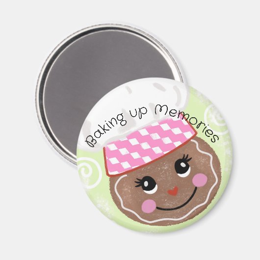 Whimsical Gingerbrot Baker Magnet (Vorderseite/Rückseite)