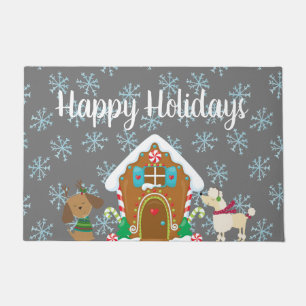 Whimsical Gingerbrot Doghouse Fußmatte