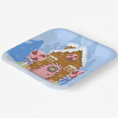 Whimsical Gingerbrot House Blue Paper Teller (Gewinkelt)