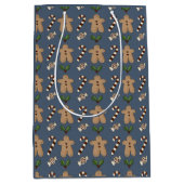 Whimsical Gingerbrot und Candy Canes Weihnachten Mittlere Geschenktüte (Vorderseite)