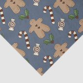 Whimsical Gingerbrot und Candy Canes Weihnachten Seidenpapier (Detail)