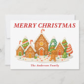 Whimsical Gingerbrot Village Scene Weihnachten (Vorderseite)