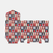 Whimsical Gingham Christmas Patchwork Quilt Geschenkschachtel (Ungefaltet)