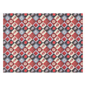 Whimsical Gingham Christmas Patchwork Quilt Tischdecke (Vorderseite (Horizontal))