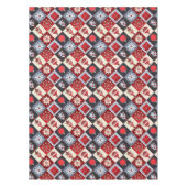 Whimsical Gingham Christmas Patchwork Quilt Tischdecke (Vorderseite)