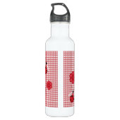 Whimsical Gingham & Ladybugs Trinkflasche (Rückseite)