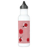 Whimsical Gingham & Ladybugs Trinkflasche (Links)