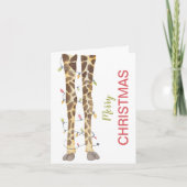 Whimsical Giraffe Lege mit Lichtern Weihnachten (Vorderseite)