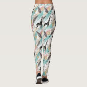 Whimsical Giraffe Polka Dot Pattern - Pastel Leggings (Rückseite)