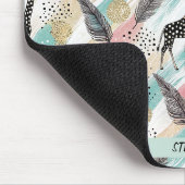 Whimsical Giraffe Polka Dot Pattern - Pastel Mousepad (Ecke)