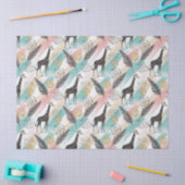 Whimsical Giraffe Polka Dot Pattern - Pastel Seidenpapier (Basteln)