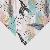Whimsical Giraffe Polka Dot Pattern - Pastel Seidenpapier (Detail)