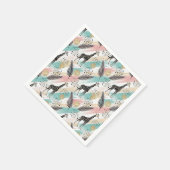 Whimsical Giraffe Polka Dot Pattern - Pastel Serviette (Ecke)
