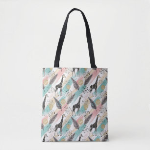 Whimsical Giraffe Polka Dot Pattern - Pastel Tasche