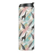 Whimsical Giraffe Polka Dot Pattern - Pastel Thermosbecher (Nach links gedreht)