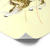 Whimsical Giraffe Regenschirm fliegt mit meinem Po Poster (Ecke)