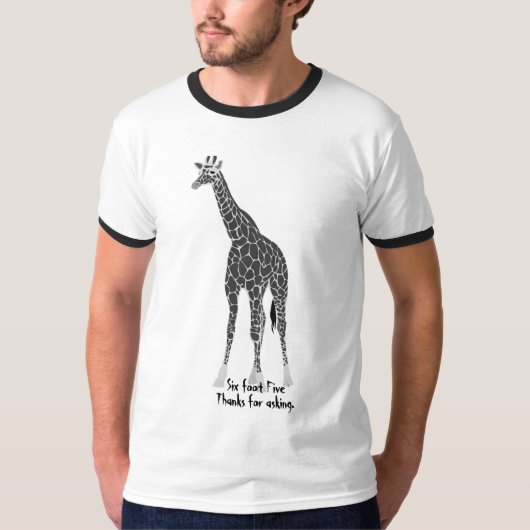 Whimsical Giraffe Tall Typ T-Shirt (Vorderseite)
