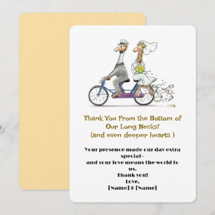 Whimsical Giraffe Wedding Dankeskarte