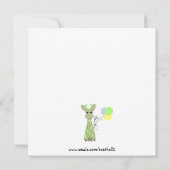 Whimsical Giraffen Geburtstagsparty Einladung (Rückseite)