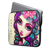 Whimsical Girl Artistic Laptop Sleeve (Vorderseite Links)