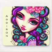 Whimsical Girl Artistic Mouse Pad Mousepad (Vorne)