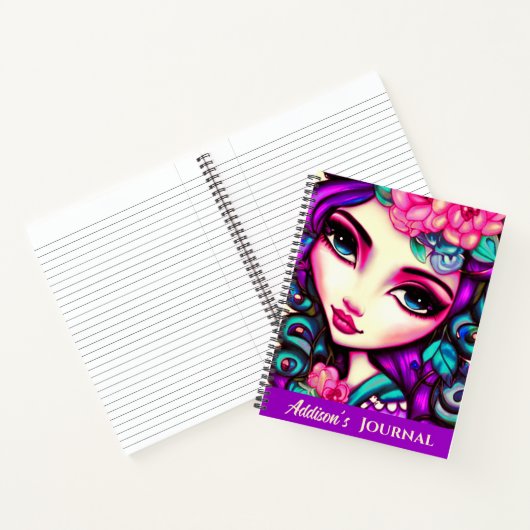 Whimsical Girl Artistic Notebook Notizblock (Innenseite)