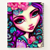 Whimsical Girl Artistic Notebook Notizblock (Rückseite)