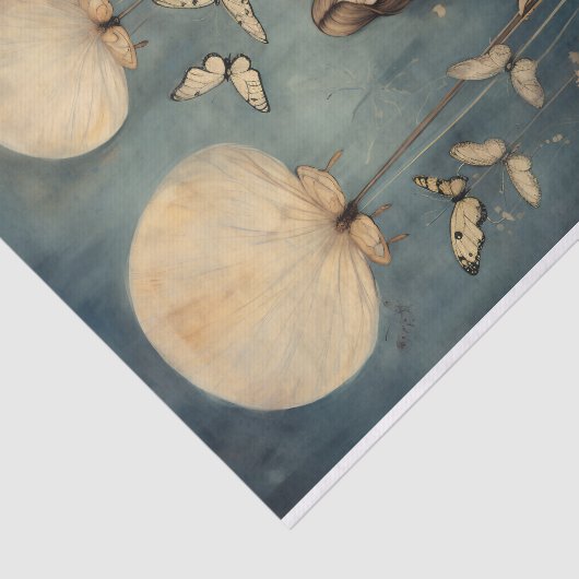 Whimsical Girl Dandelion und Butterfly Decoupage Seidenpapier (Ausschnitt)