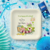 Whimsical Girl Frog Baby Dusche Personalisiert Pappteller (Party)