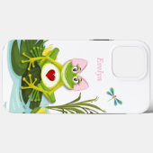 Whimsical Girl Frog | PERSONALISIERT Case-Mate iPhone Hülle (Rückseite (Horizontal))
