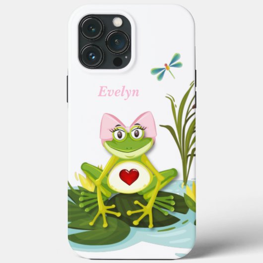 Whimsical Girl Frog | PERSONALISIERT Case-Mate iPhone Hülle (Rückseite)