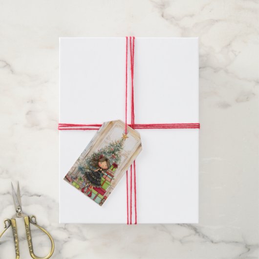 Whimsical Girl Humorous  Geschenkanhänger (Mit Garn)
