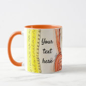 Whimsical Girl Illustration Red Hair Niedlich Spaß Tasse (Links)