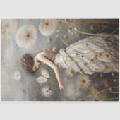 Whimsical Girl in einem Feld von Leuchtern dekoupa Seidenpapier (Vorderseite)