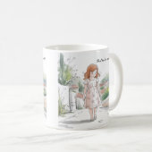 Whimsical Girl in Nature - Tasse von Friedlichen A (VorderseiteRechts)