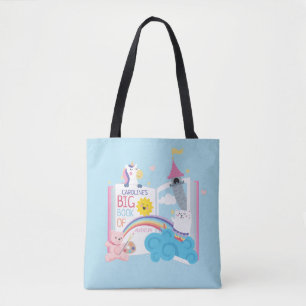 Whimsical Girl Library Tote Bag Tasche