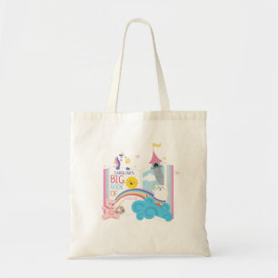 Whimsical Girl Library Tote Bag Tragetasche