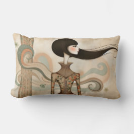 Whimsical Girl Lumbar Cushion Lendenkissen