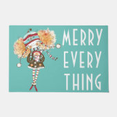 Whimsical Girl Merry alles Weihnachten Fußmatte (Vorderseite)