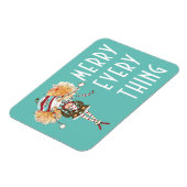 Whimsical Girl Merry alles Weihnachten Magnet (Linke Seite)